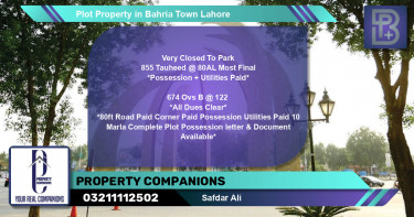 Residential Plot for Sale in Bahria Town, Lahore - (BP-48885)