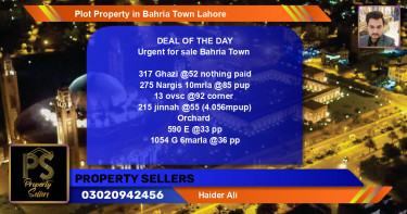 Residential Plot for Sale in Bahria Town, Lahore - (BP-48900)