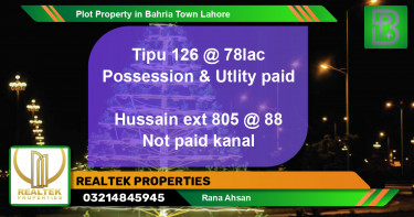 Residential Plot for Sale in Bahria Town, Lahore - (BP-48905)