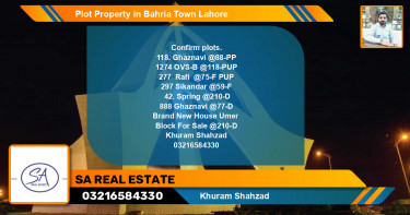 Residential Plot for Sale in Bahria Town, Lahore - (BP-48933)