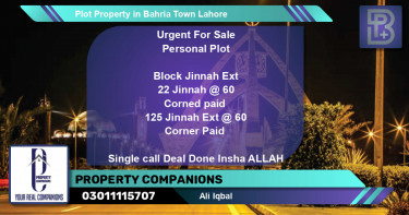 Residential Plot for Sale in Bahria Town, Lahore - (BP-48983)