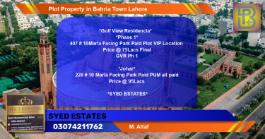 Residential Plot for Sale in Bahria Town, Lahore - (BP-49038)