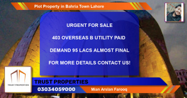 Residential Plot for Sale in Bahria Town, Lahore - (BP-49129)
