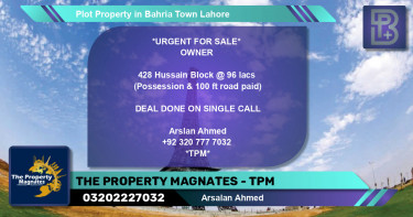 Residential Plot for Sale in Bahria Town, Lahore - (BP-49138)