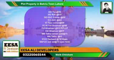 Residential Plot for Sale in Bahria Town, Lahore - (BP-49164)
