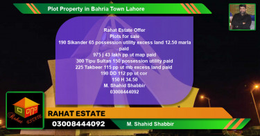 Residential Plot for Sale in Bahria Town, Lahore - (BP-49180)