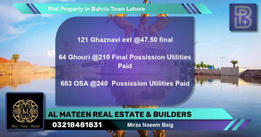 Residential Plot for Sale in Bahria Town, Lahore - (BP-49185)