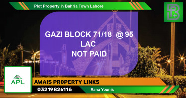 Residential Plot for Sale in Bahria Town, Lahore - (BP-49193)