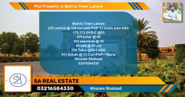 Residential Plot for Sale in Bahria Town, Lahore - (BP-49212)