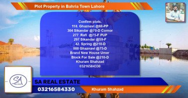 Residential Plot for Sale in Bahria Town, Lahore - (BP-49237)