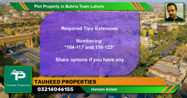 Residential Plot for Sale in Bahria Town, Lahore - (BP-49247)