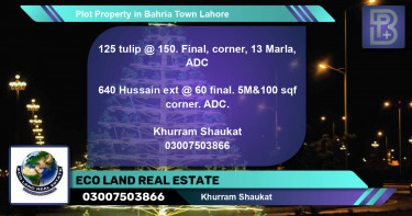Residential Plot for Sale in Bahria Town, Lahore - (BP-49277)