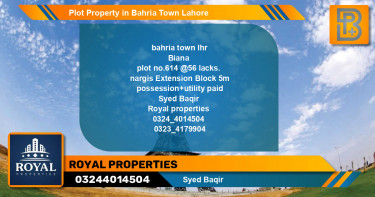 Residential Plot for Sale in Bahria Town, Lahore - (BP-49297)