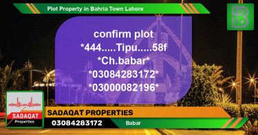 Residential Plot for Sale in Bahria Town, Lahore - (BP-49345)