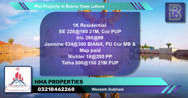 Residential Plot for Sale in Bahria Town, Lahore - (BP-49368)