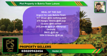 Residential Plot for Sale in Bahria Town, Lahore - (BP-49378)
