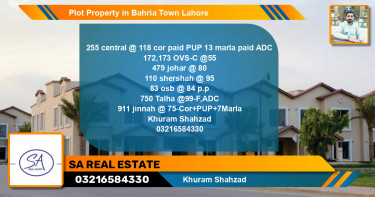 Residential Plot for Sale in Bahria Town, Lahore - (BP-49381)