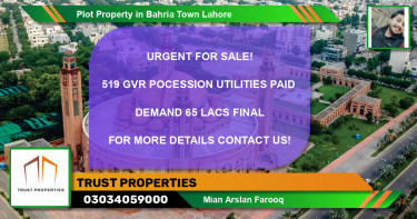 Residential Plot for Sale in Bahria Town, Lahore - (BP-49393)