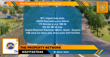 Residential Plot for Sale in Bahria Town, Lahore - (BP-49396)