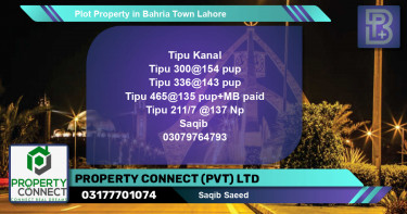 Residential Plot for Sale in Bahria Town, Lahore - (BP-49435)