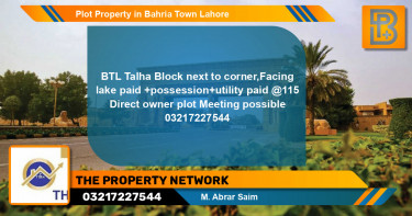 Residential Plot for Sale in Bahria Town, Lahore - (BP-49508)