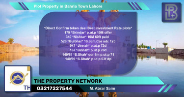 Residential Plot for Sale in Bahria Town, Lahore - (BP-49511)