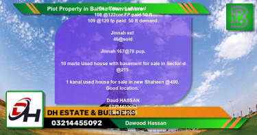 Residential Plot for Sale in Bahria Town, Lahore - (BP-49571)