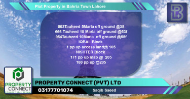 Residential Plot for Sale in Bahria Town, Lahore - (BP-49615)
