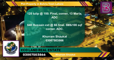 Residential Plot for Sale in Bahria Town, Lahore - (BP-49661)