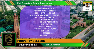 Residential Plot for Sale in Bahria Town, Lahore - (BP-49664)