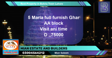 Residential Property for Rent in Bahria Town, Lahore - (BP-49729)