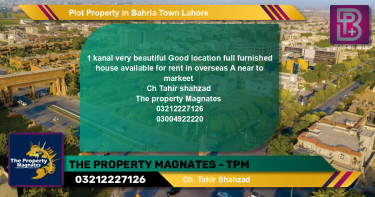 Residential Plot for Sale in Bahria Town, Lahore - (BP-49731)
