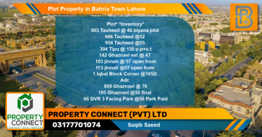 Residential Plot for Sale in Bahria Town, Lahore - (BP-49847)