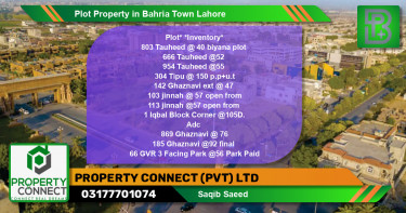 Residential Plot for Sale in Bahria Town, Lahore - (BP-49849)