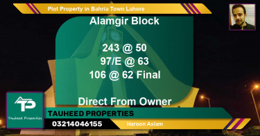 Residential Plot for Sale in Bahria Town, Lahore - (BP-49886)