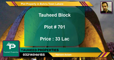 Residential Plot for Sale in Bahria Town, Lahore - (BP-49888)