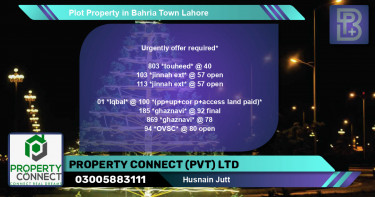 Residential Plot for Sale in Bahria Town, Lahore - (BP-49913)