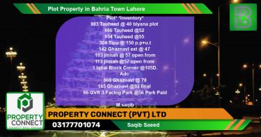 Residential Plot for Sale in Bahria Town, Lahore - (BP-49983)