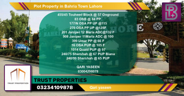 Residential Plot for Sale in Bahria Town, Lahore - (BP-50016)