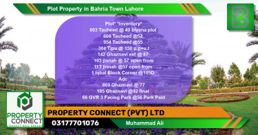 Residential Plot for Sale in Bahria Town, Lahore - (BP-50034)