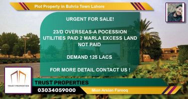 Residential Plot for Sale in Bahria Town, Lahore - (BP-50068)