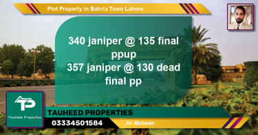 Residential Plot for Sale in Bahria Town, Lahore - (BP-50079)