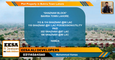 Residential Plot for Sale in Bahria Town, Lahore - (BP-50100)