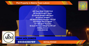 Residential Plot for Sale in Bahria Town, Lahore - (BP-50109)