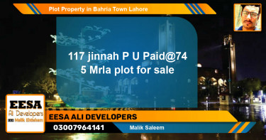 Residential Plot for Sale in Bahria Town, Lahore - (BP-50159)