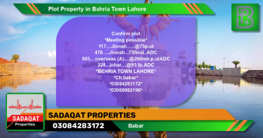 Residential Plot for Sale in Bahria Town, Lahore - (BP-50204)
