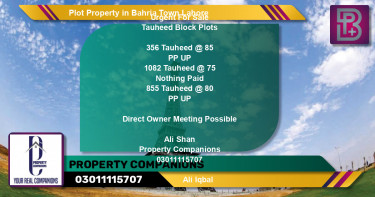 Residential Plot for Sale in Bahria Town, Lahore - (BP-50248)