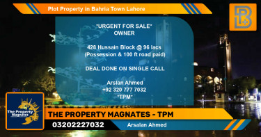 Residential Plot for Sale in Bahria Town, Lahore - (BP-50252)