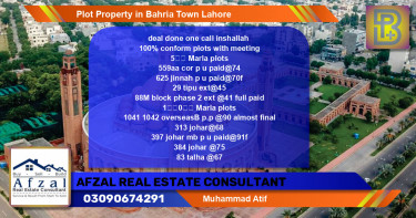 Residential Plot for Sale in Bahria Town, Lahore - (BP-50265)