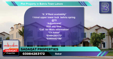 Residential Plot for Sale in Bahria Town, Lahore - (BP-50271)